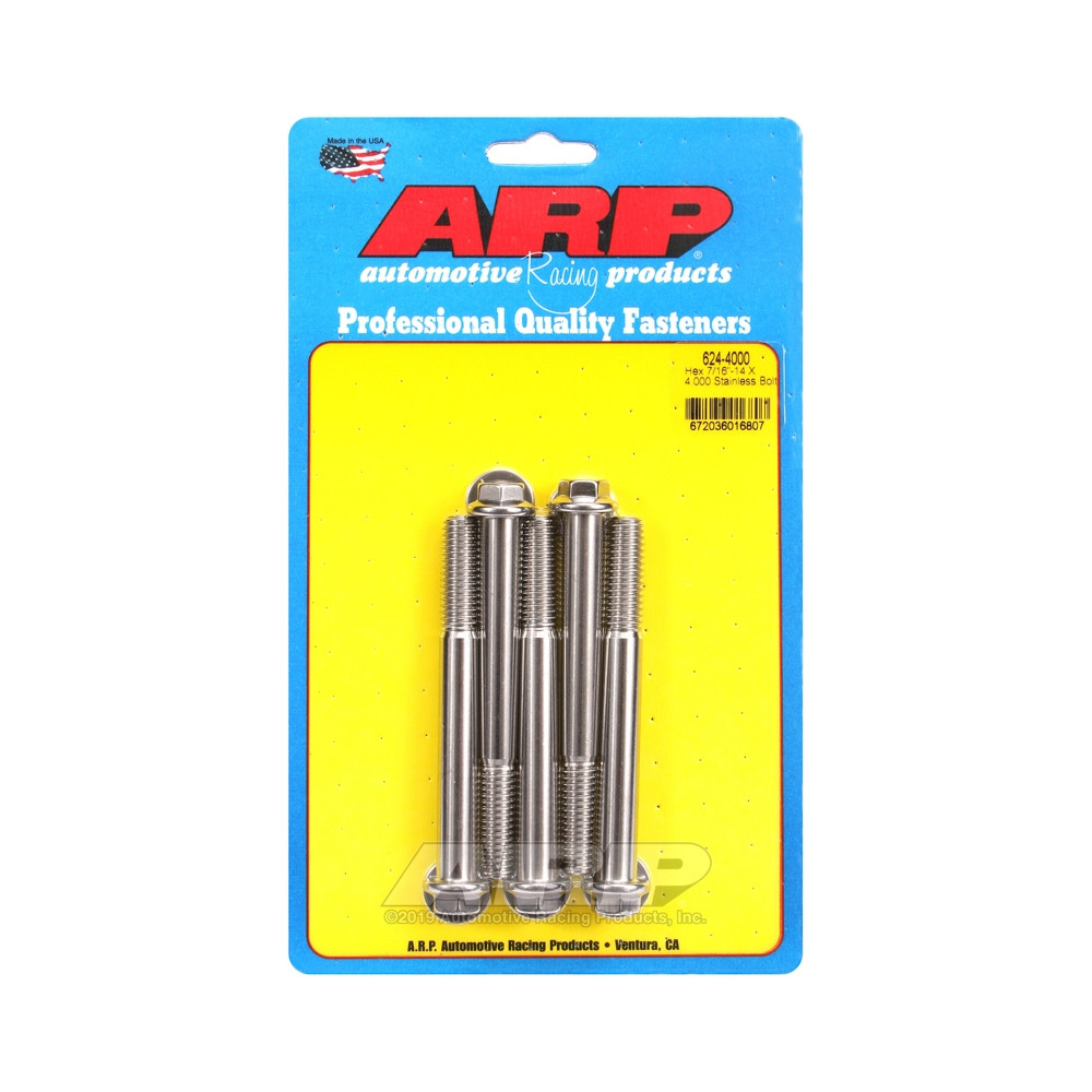 Universal Bolt ARP 7/16-14 - Stainless Hex x5 - ARP-624-4000 - 624-4000 - 3666618192499