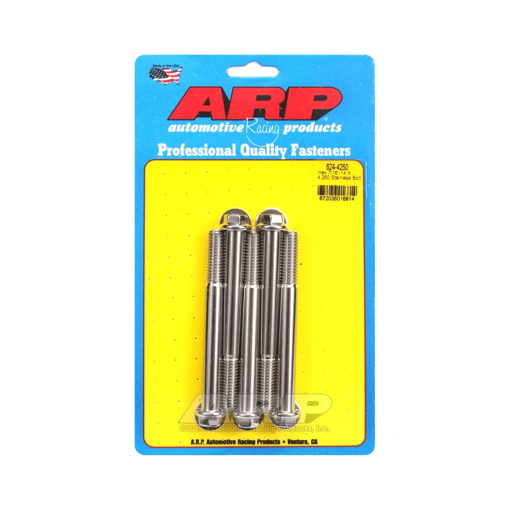 Șuruburi și piulițe universale ARP 7/16-14 – Șuruburi hexagonale din oțel inoxidabil x5 - ARP-624-4250 - 624-4250 - 3666618192505