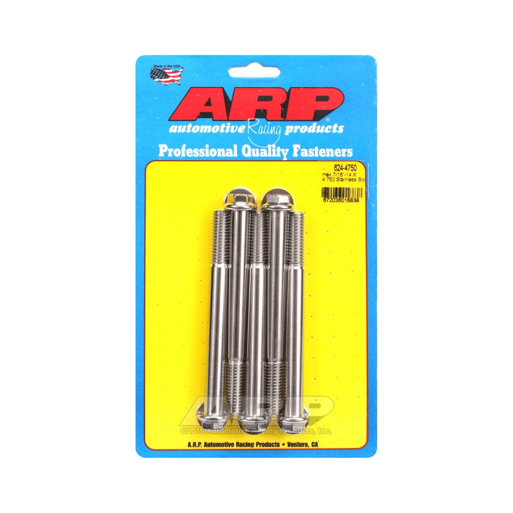 Boulonnerie universelle ARP 7/16-14 - Inox Hex x5 - ARP-624-4750 - 624-4750 - 3666618192529