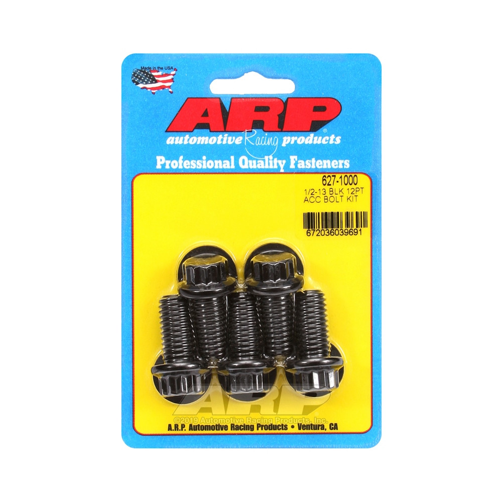 Universal Bolt ARP 1/2-13 - Black Oxide 12 Pts x5 - ARP-627-1000 - 627-1000 - 3666618192833