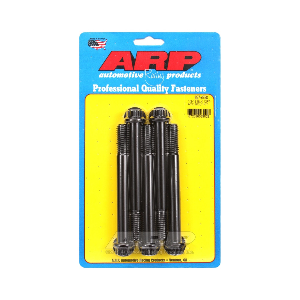 Universal Bolt ARP 1/2-13 - Black Oxyde 12 Pts x5 - ARP-627-4750 - 627-4750 - 3666618192987