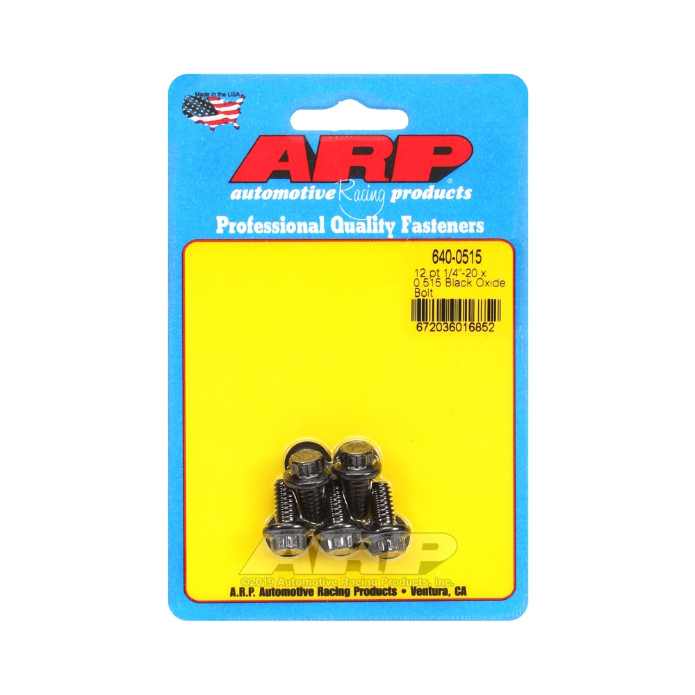 Set de șuruburi și piulițe universale ARP 1/4-20 – Black Oxyde, 12 bucăți x 5 - ARP-640-0515 - 640-0515 - 3666618193045