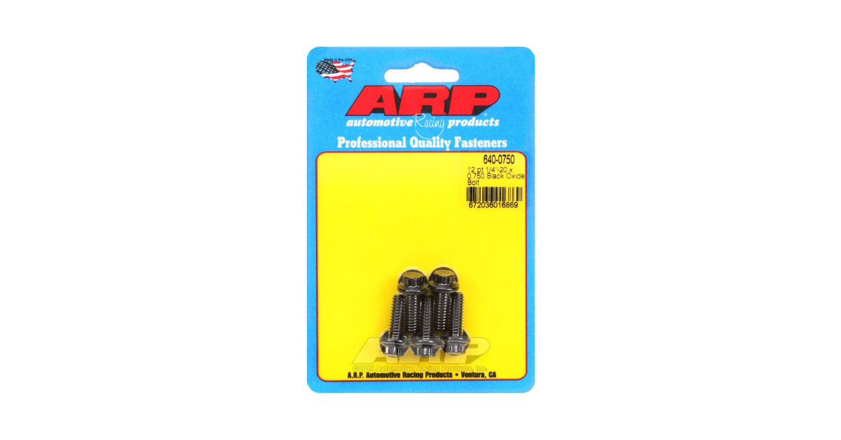 Bullone universale ARP 1/4-20 - Ossido nero 12 pz. x5