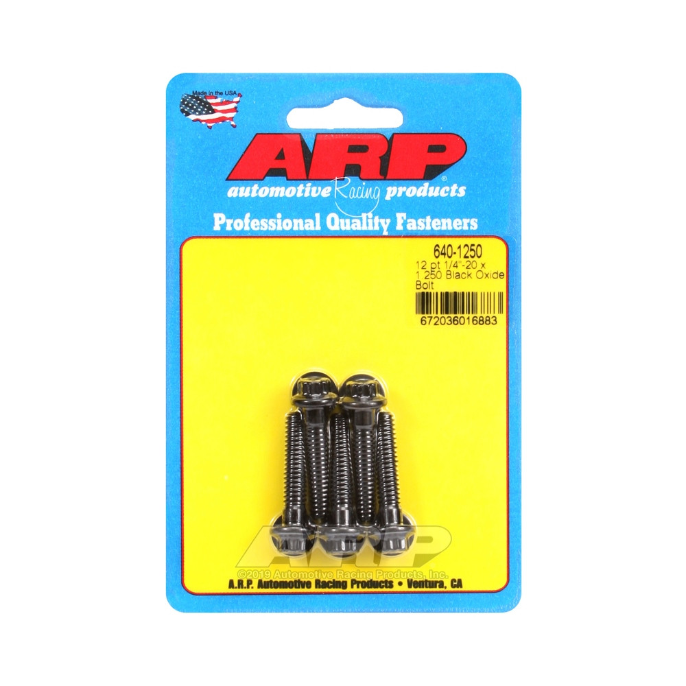 Universal Bolt ARP 1/4-20 - Black Oxyde 12 Pts x5 - ARP-640-1250 - 640-1250 - 3666618193076