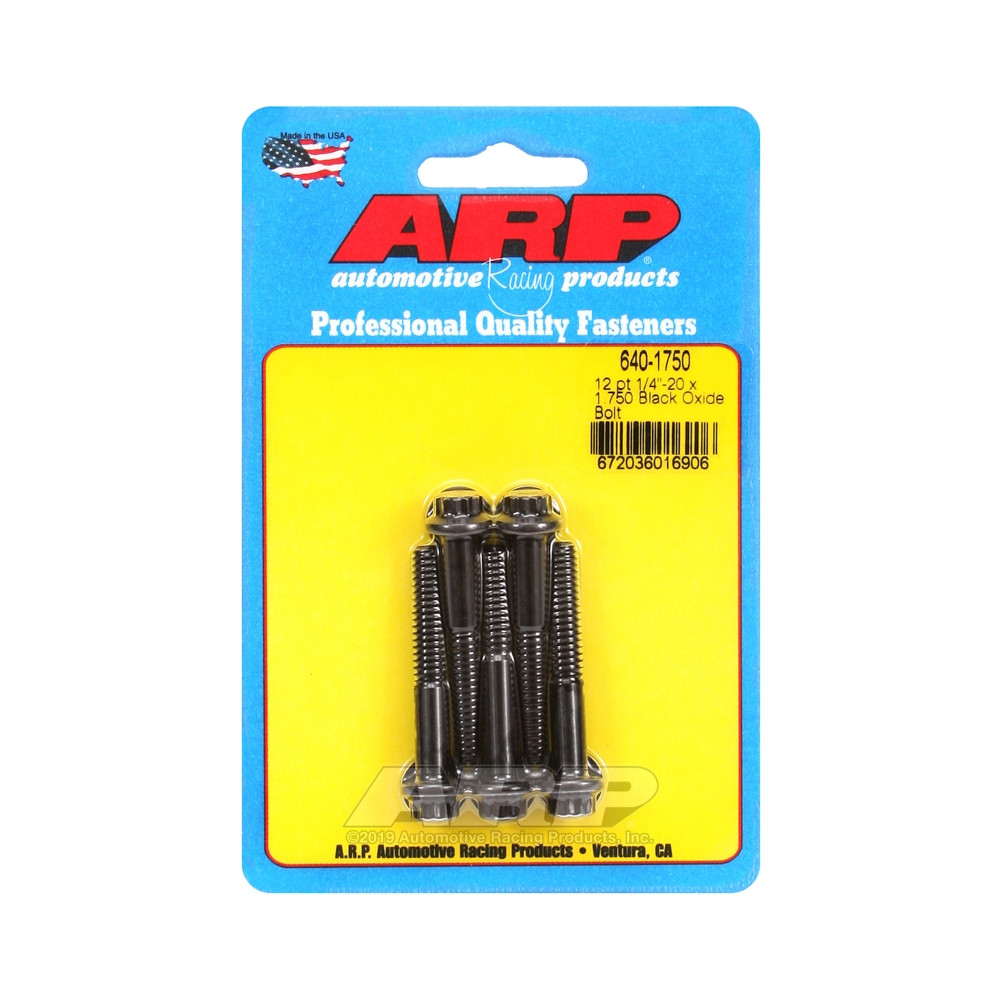 Boulonnerie universelle ARP 1/4-20 - Black Oxyde 12 Pts x5 - ARP-640-1750 - 640-1750 - 3666618193090