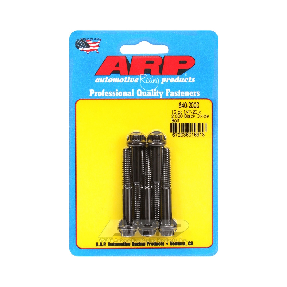 Boulonnerie universelle ARP 1/4-20 - Black Oxyde 12 Pts x5 - ARP-640-2000 - 640-2000 - 3666618193106