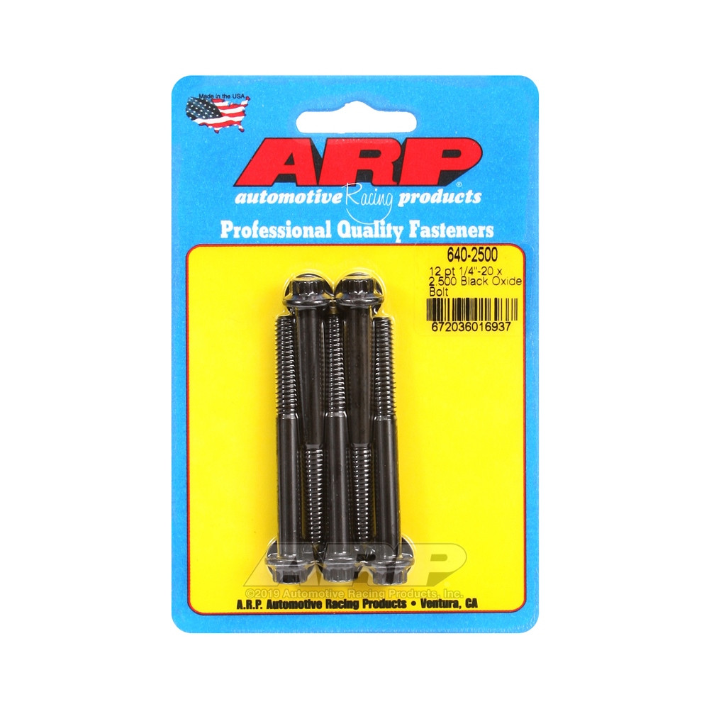 Boulonnerie universelle ARP 1/4-20 - Black Oxyde 12 Pts x5 - ARP-640-2500 - 640-2500 - 3666618193120