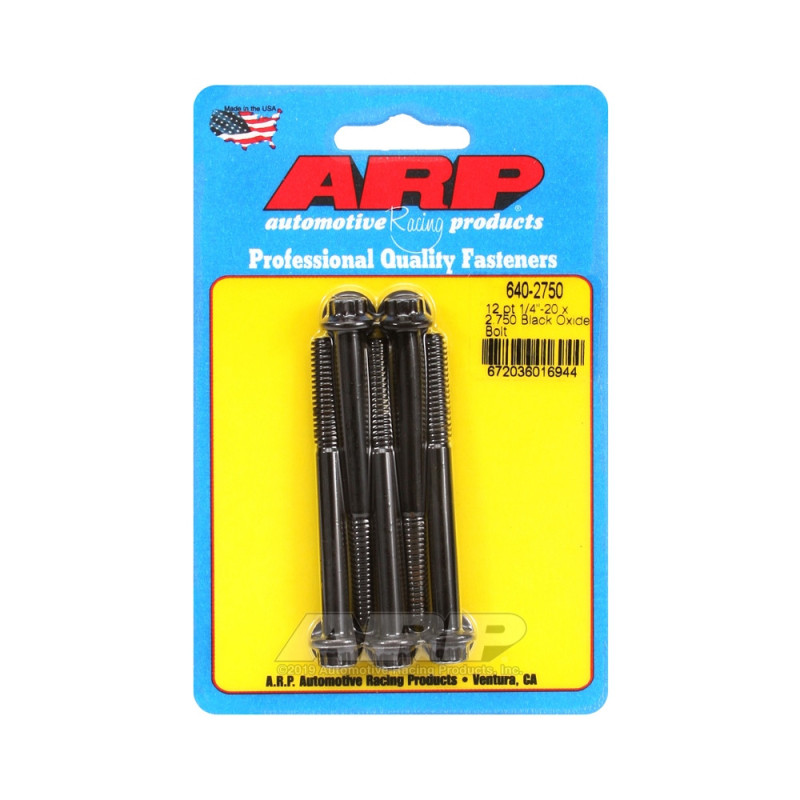 Bullone universale ARP 1/4-20 - Oxyde nero 12 pts x5 - ARP-640-2750 - 640-2750 - 3666618193137