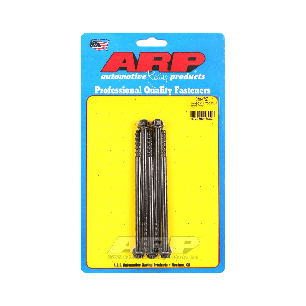 Universele Bevestigingsmiddelen ARP 1/4-20 - Zwart Oxide 12 St x5 - ARP-640-4750 - 640-4750 - 3666618193212