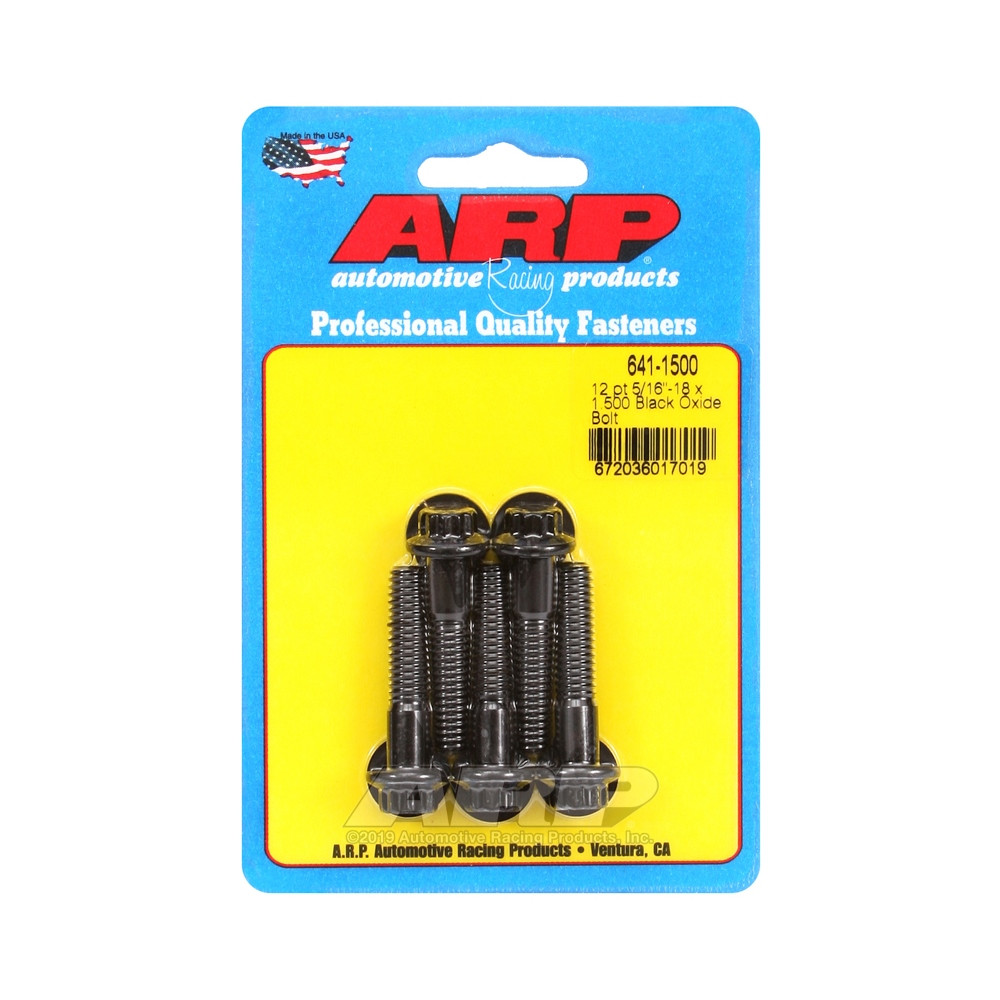 Universele bevestigingsmiddelen ARP 5/16-18 - Zwart geoxideerd 12 st x5 - ARP-641-1500 - 641-1500 - 3666618193267