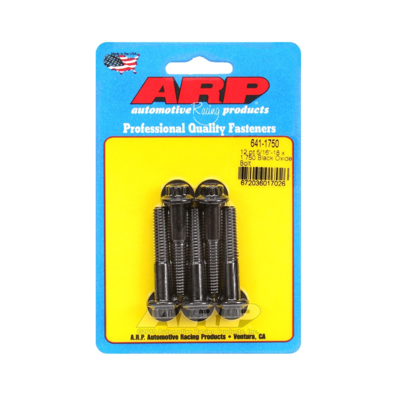 Universal Bolt ARP 5/16-18 - Black Oxyde 12 Pts x5 - ARP-641-1750 - 641-1750 - 3666618193274