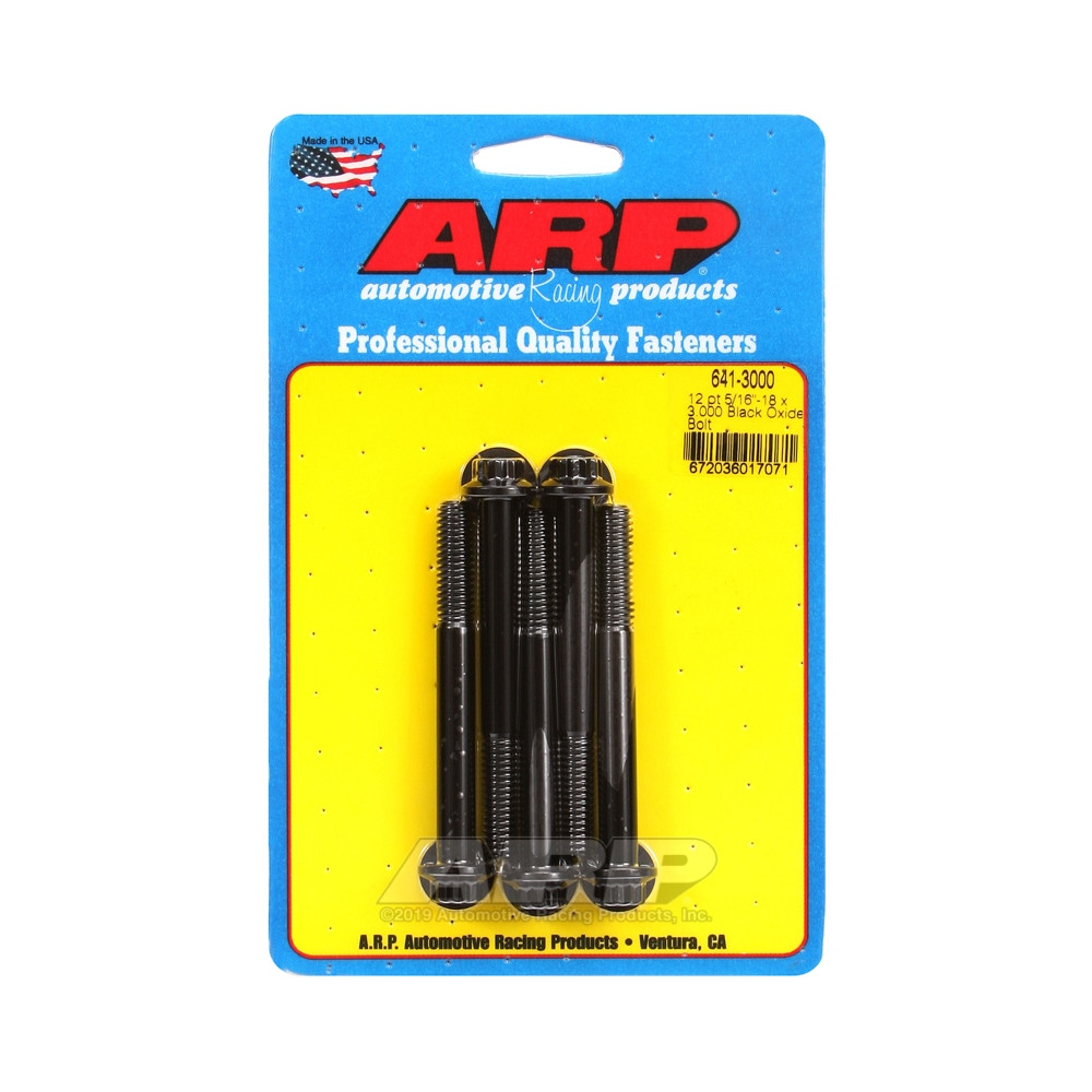 Bullone universale ARP 5/16-18 - Nero Oxyde 12 Pts x5 - ARP-641-3000 - 641-3000 - 3666618193328