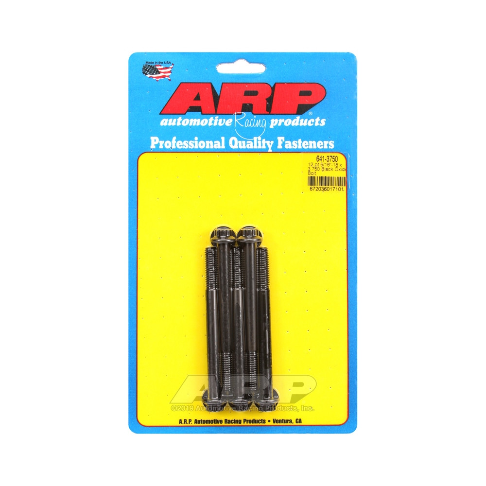 Universal Bolt ARP 5/16-18 - Black Oxyde 12 Pts x5 - ARP-641-3750 - 641-3750 - 3666618193359