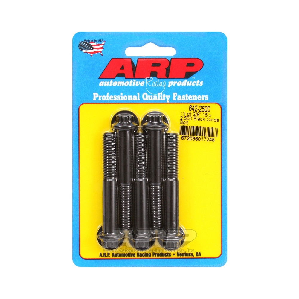 Boulonnerie universelle ARP petite tête 3/8-16 - Black Oxyde 12 Pts x5 - ARP-642-2500 - 642-2500 - 3666618193496