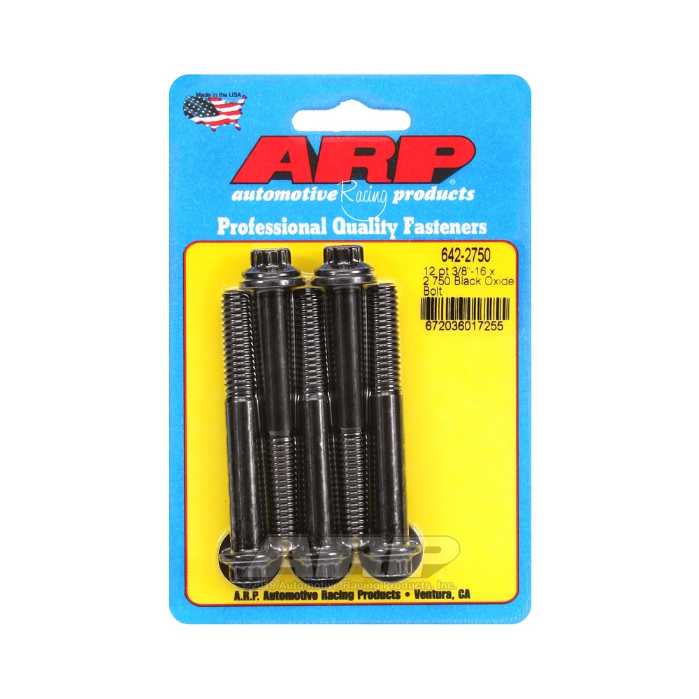 Boulonnerie universelle ARP petite tête 3/8-16 - Black Oxyde 12 Pts x5 - ARP-642-2750 - 642-2750 - 3666618193502