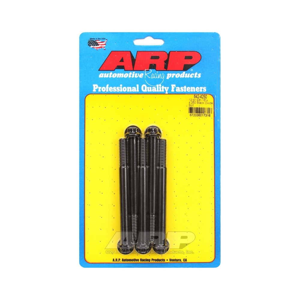 Boulonnerie universelle ARP petite tête 3/8-16 - Black Oxyde 12 Pts x5 - ARP-642-4250 - 642-4250 - 3666618193564