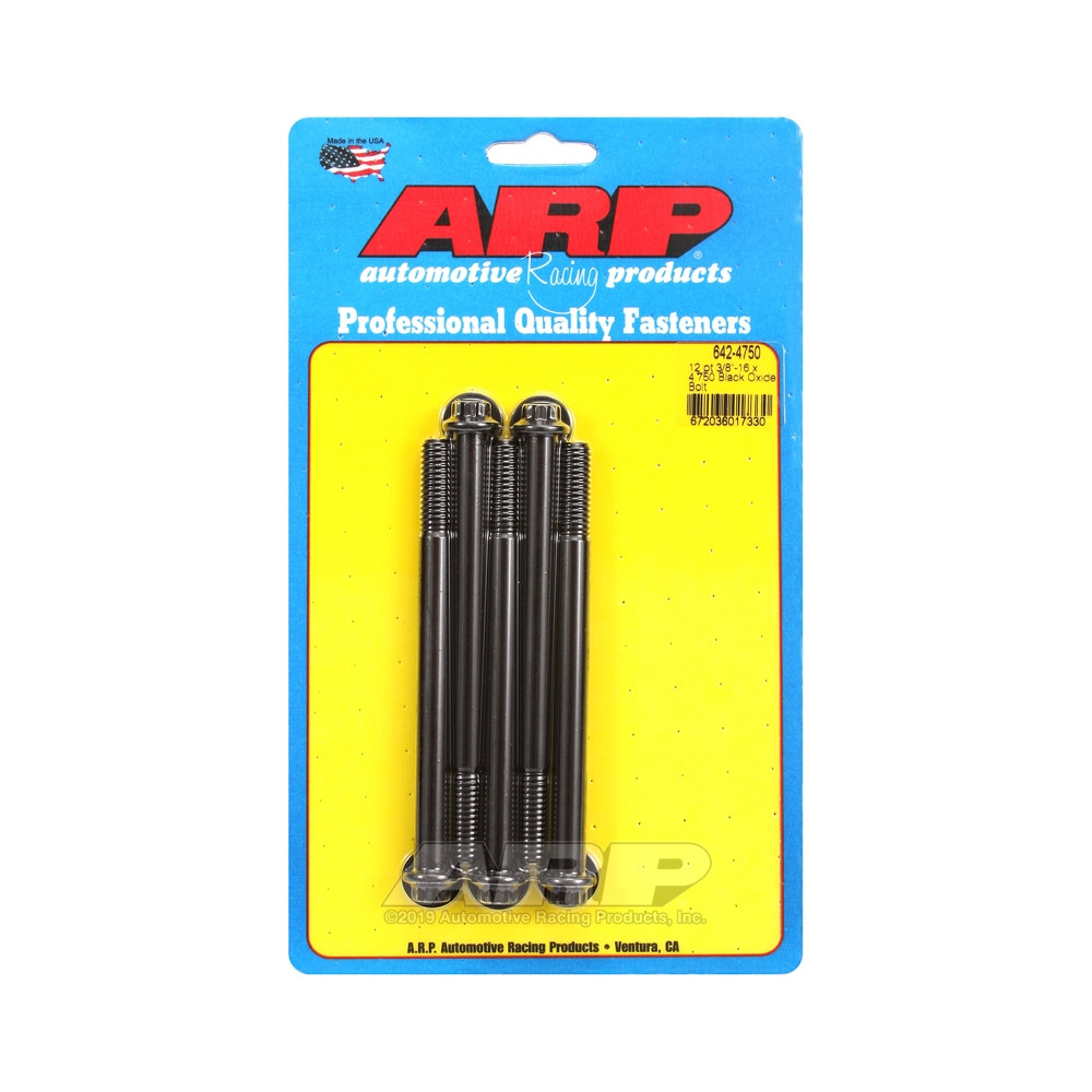 Universele bevestigingsmiddelen ARP kleine kop 3/8-16 - zwart oxide 12 st x 5 - ARP-642-4750 - 642-4750 - 3666618193588