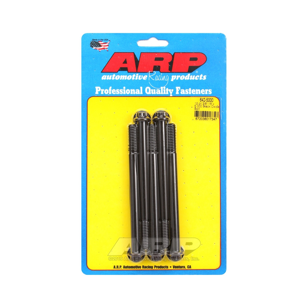 Universele bevestigingsmiddelen ARP kleine kop 3/8-16 - zwart oxide 12 st x 5 - ARP-642-5000 - 642-5000 - 3666618193595