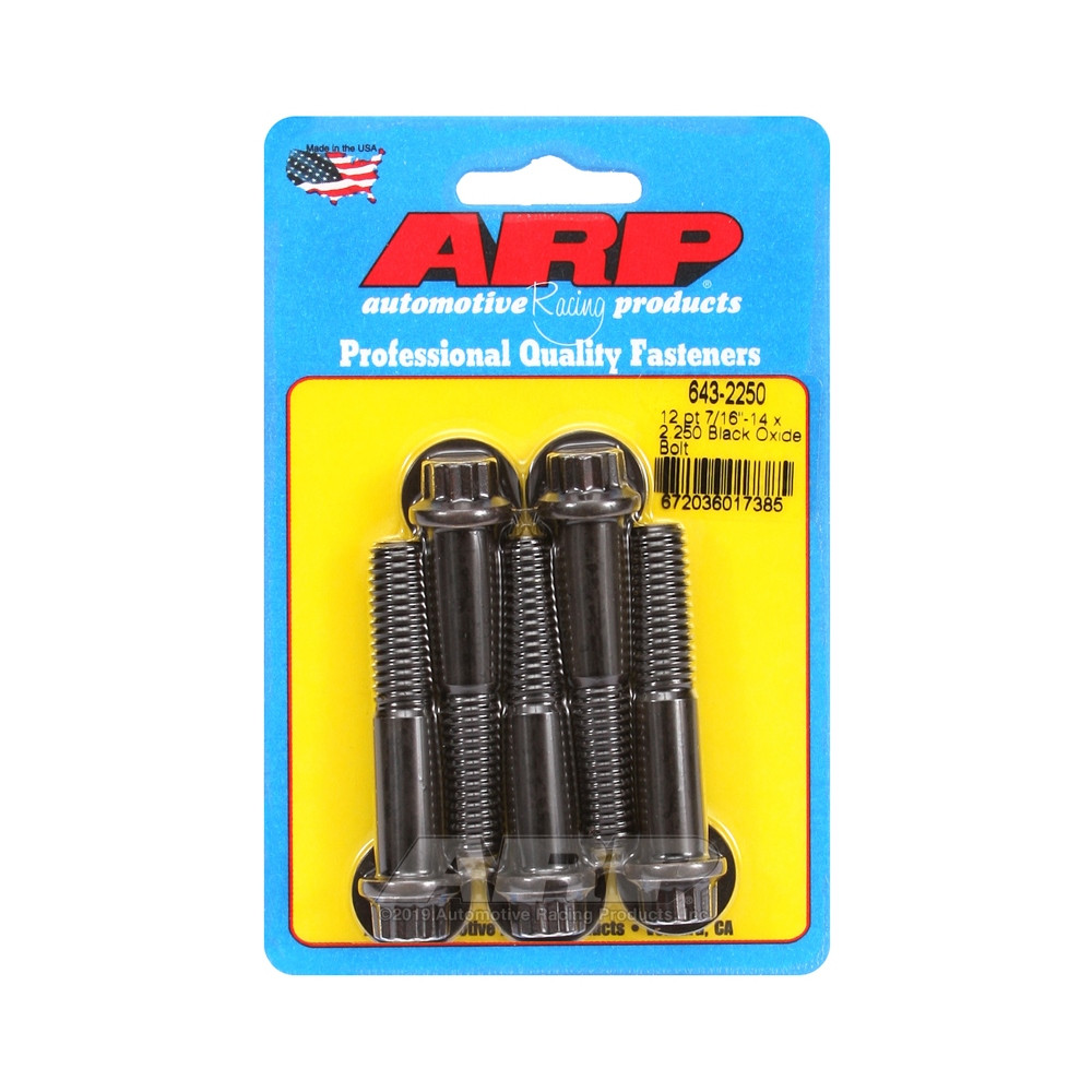 Bullone universale ARP 7/16-14 - Ossido nero 12 pti x5 - ARP-643-2250 - 643-2250 - 3666618193632