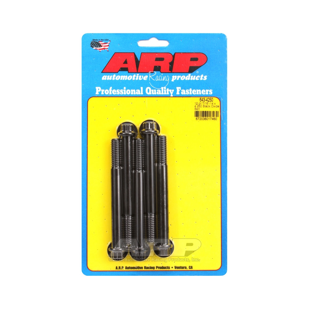 Universal Bolt ARP 7/16-14 - Black Oxyde 12 Pts x5 - ARP-643-4250 - 643-4250 - 3666618193717