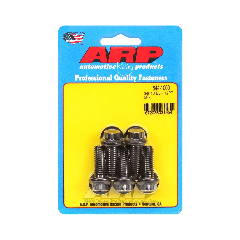 ARP Universal Head Bolt STD 3/8-16 - Black Oxide 12 Pts x5 - ARP-644-1000 - 644-1000 - 3666618193762