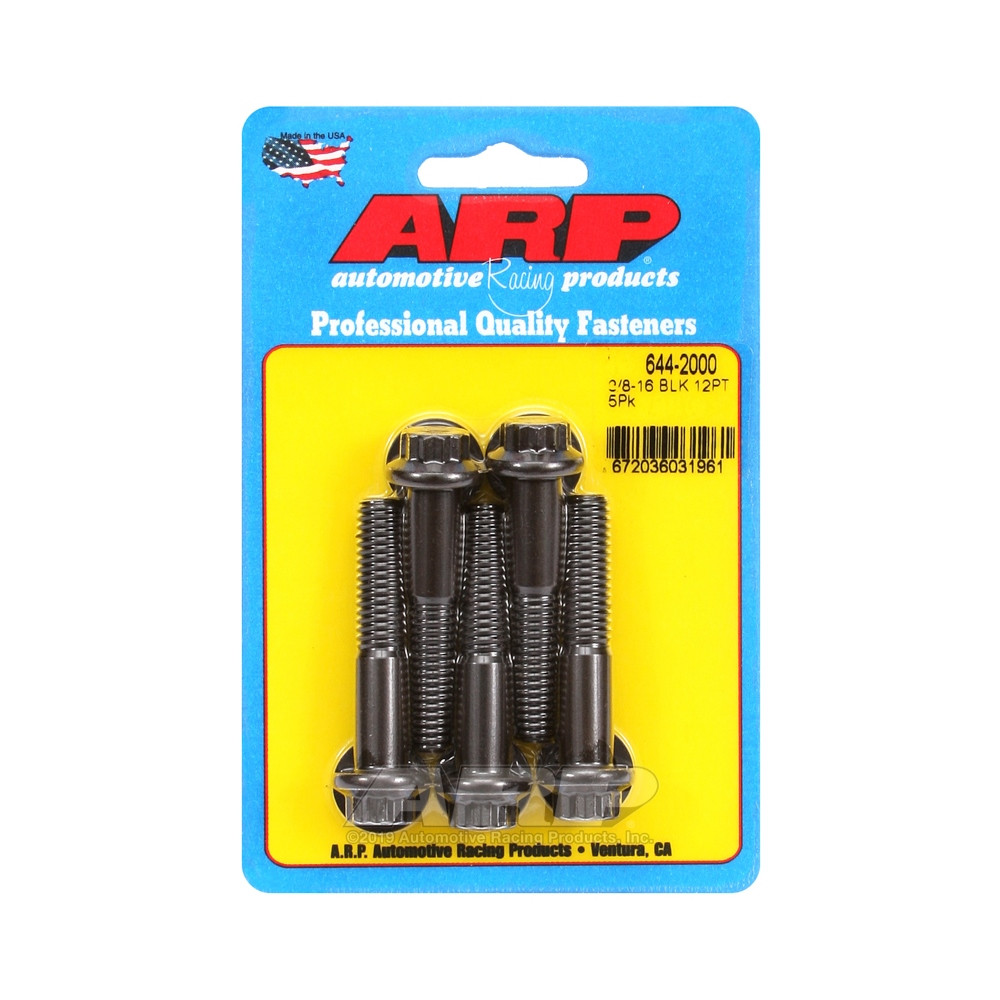Bullone universale ARP STD 3/8-16 - Ossido nero 12 pts x5 - ARP-644-2000 - 644-2000 - 3666618193809