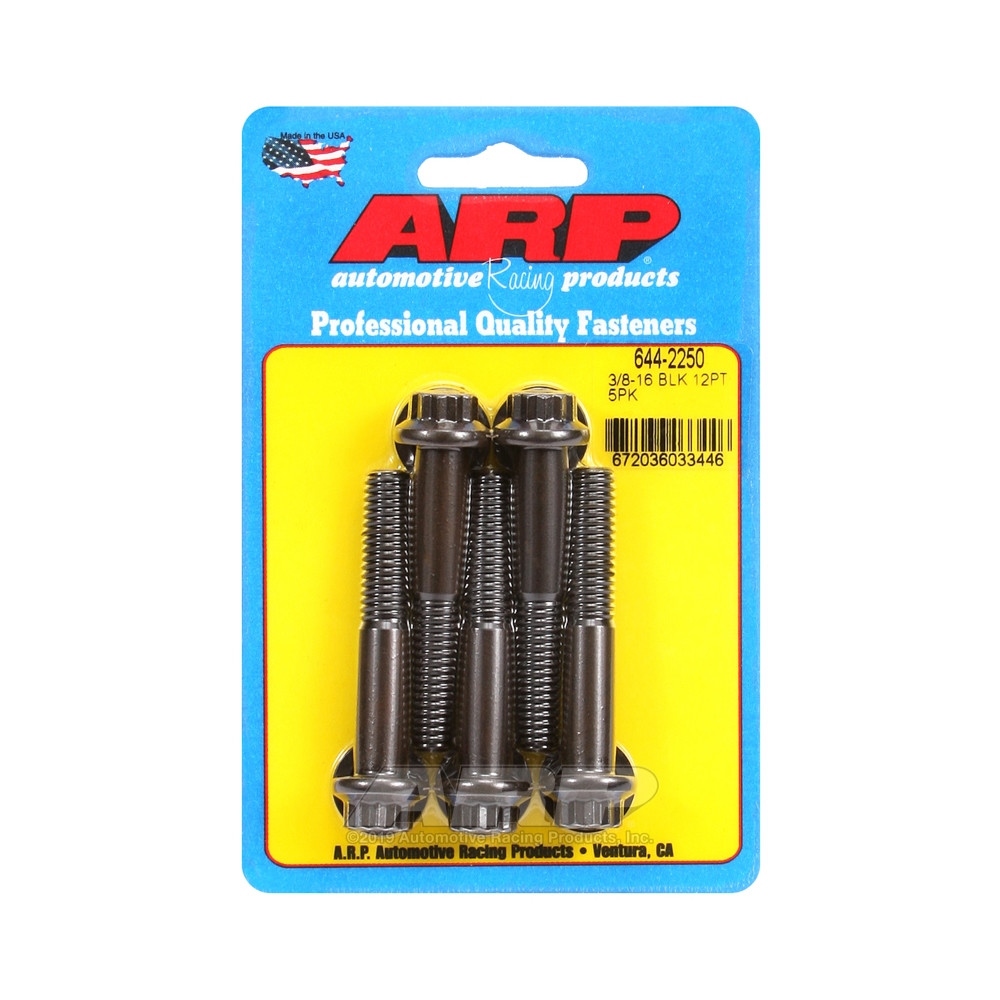 Boulonnerie universelle ARP tête STD 3/8-16 - Black Oxyde 12 Pts x5 - ARP-644-2250 - 644-2250 - 3666618193816
