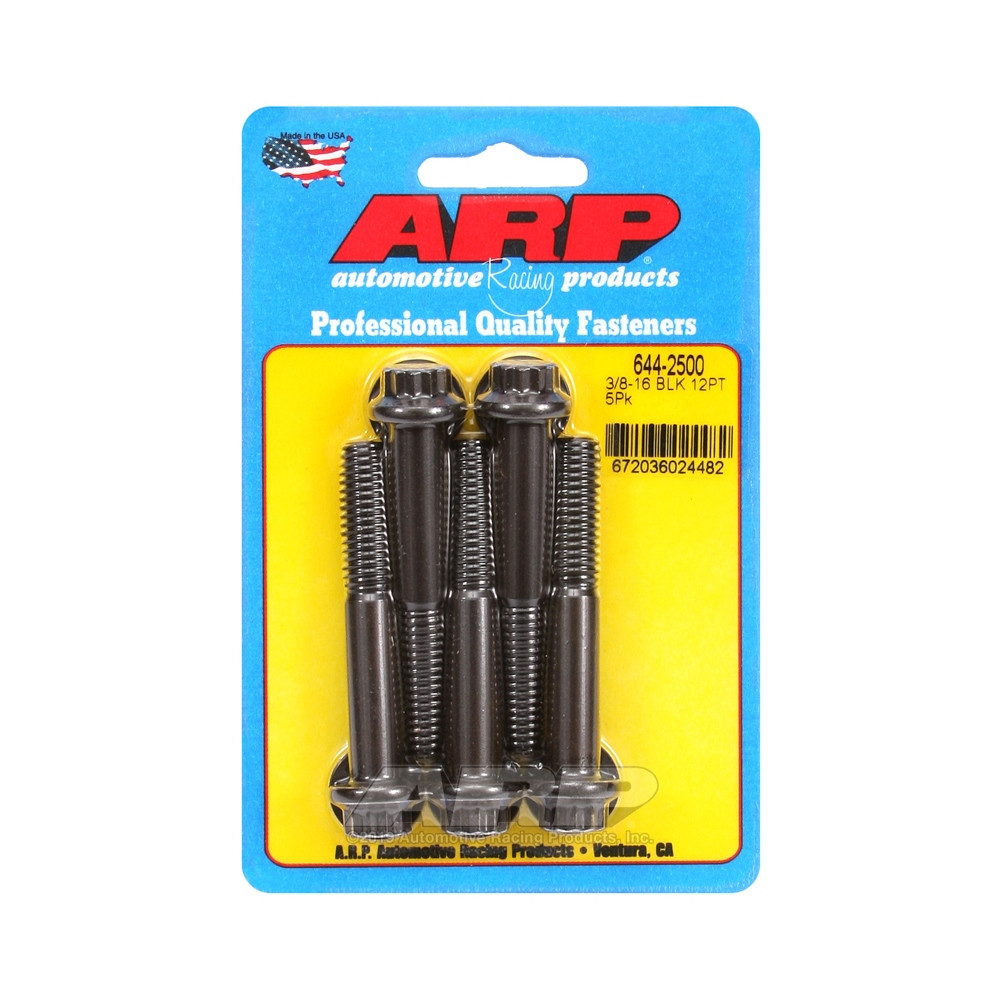 Boulonnerie universelle ARP tête STD 3/8-16 - Black Oxyde 12 Pts x5 - ARP-644-2500 - 644-2500 - 3666618193823