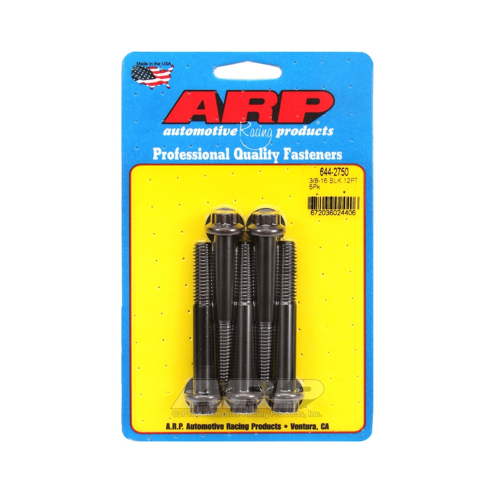 Boulonnerie universelle ARP tête STD 3/8-16 - Black Oxyde 12 Pts x5 - ARP-644-2750 - 644-2750 - 3666618193830