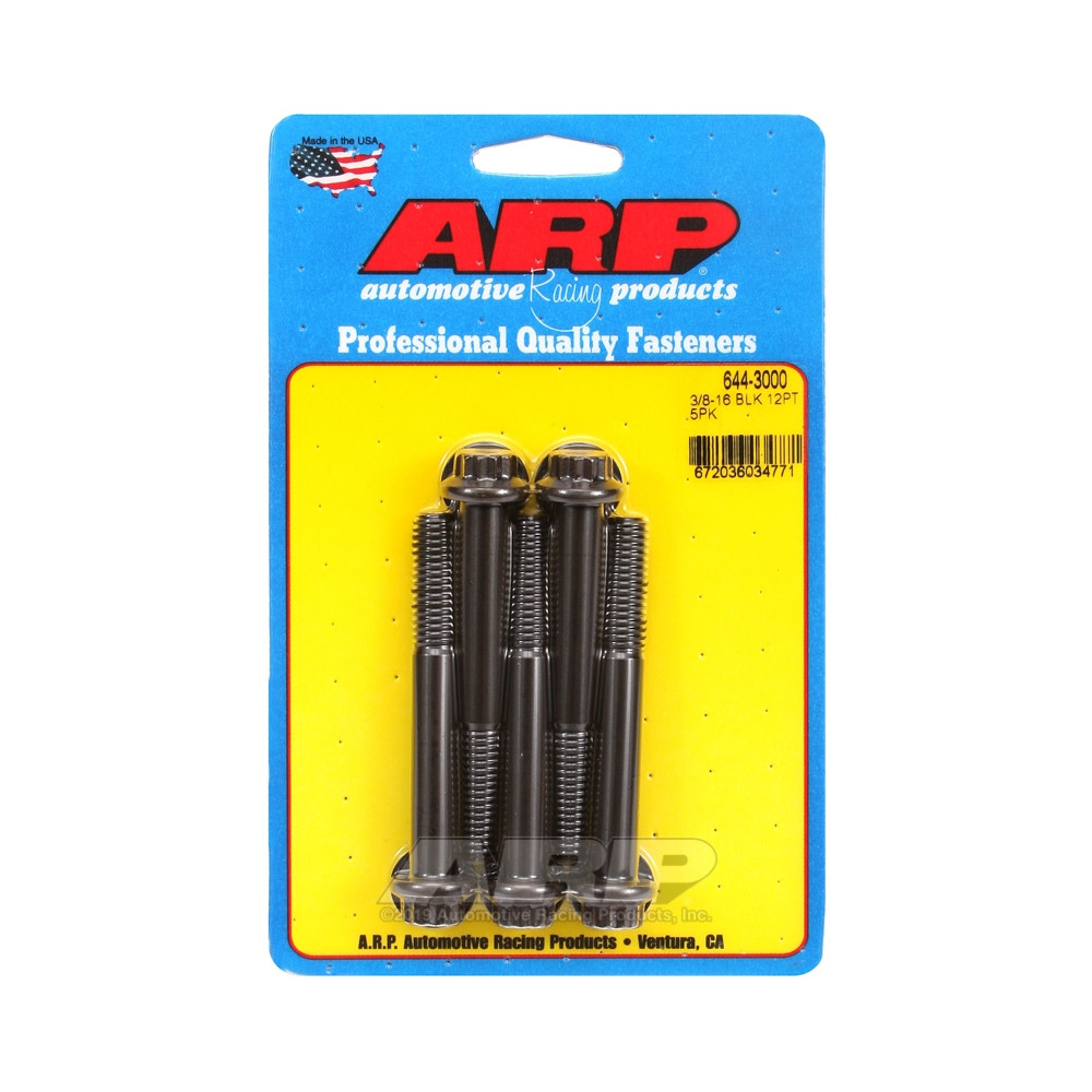 Boulonnerie universelle ARP tête STD 3/8-16 - Black Oxyde 12 Pts x5 - ARP-644-3000 - 644-3000 - 3666618193847