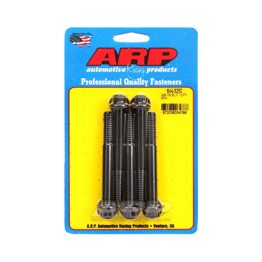 Bullone universale ARP STD 3/8-16 - Ossido nero 12 pts x5 - ARP-644-3250 - 644-3250 - 3666618193854