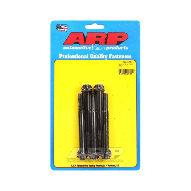 ARP Universal Head Bolt STD 3/8-16 - Black Oxide 12 Pts x5 - ARP-644-3750 - 644-3750 - 3666618193878