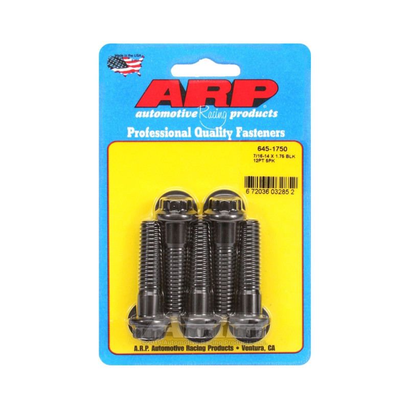 ARP Universal Head Bolt 7/16-14 - Black Oxide 12 Pts x5 - ARP-645-1750 - 645-1750 - 3666618193908