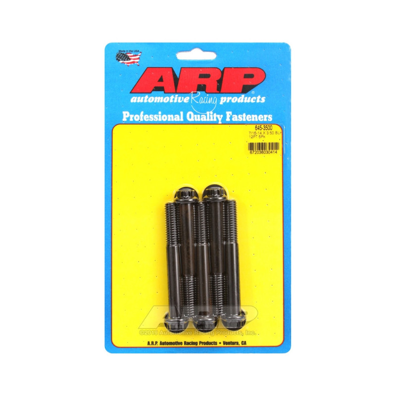 Universal Bolt ARP 7/16-14 - Black Oxyde 12 Pts x5 - ARP-645-3500 - 645-3500 - 3666618193977