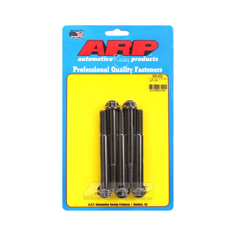Boulonnerie universelle ARP 7/16-14 - Black Oxyde 12 Pts x5 - ARP-645-4000 - 645-4000 - 3666618193991
