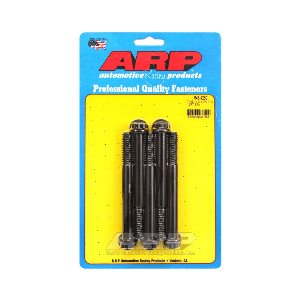 Universal Bolt ARP 7/16-14 - Black Oxyde 12 Pts x5 - ARP-645-4250 - 645-4250 - 3666618194004