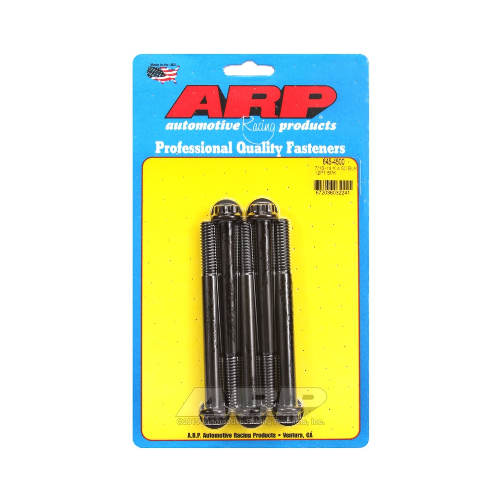 Universele bevestigingsmiddelen ARP 7/16-14 - Zwart geoxideerd 12 st x5 - ARP-645-4500 - 645-4500 - 3666618194011