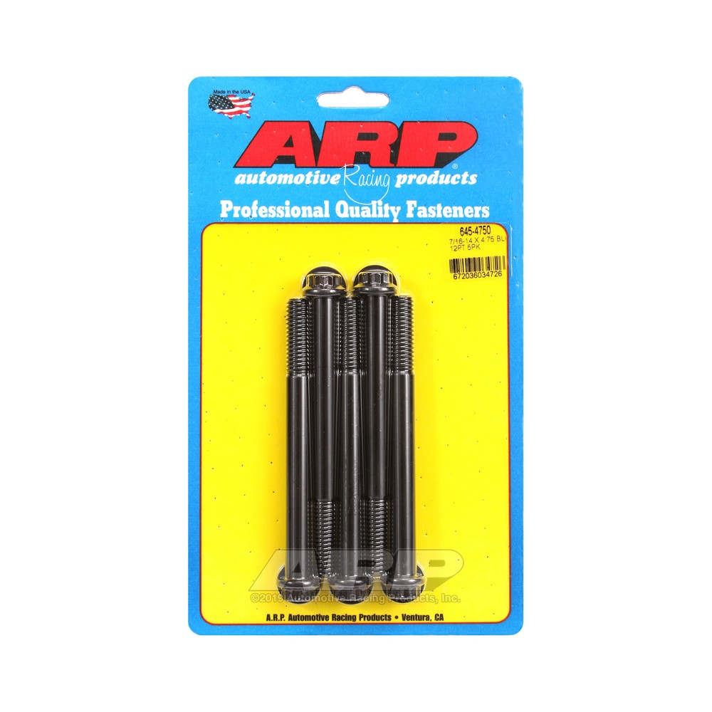 Bullone universale ARP 7/16-14 - Ossido nero 12 pti x5 - ARP-645-4750 - 645-4750 - 3666618194028