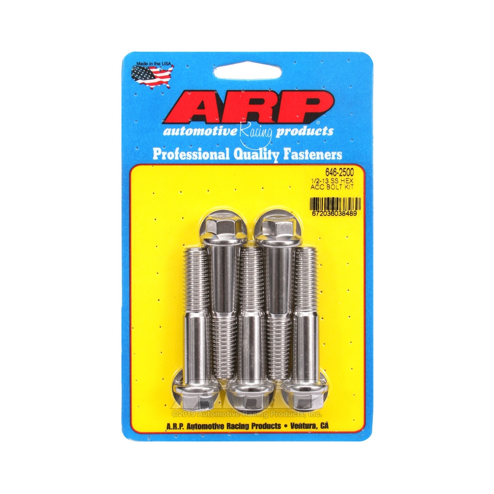 Universal Bolt ARP 1/2-13 - Stainless Hex x5 - ARP-646-2500 - 646-2500 - 3666618194103