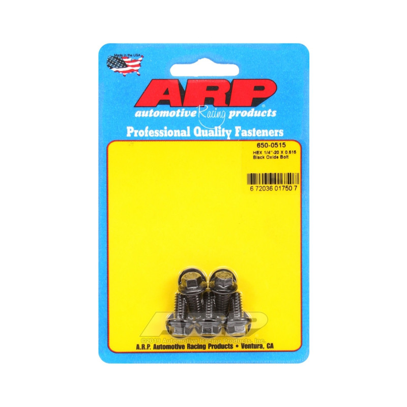 Bullone universale ARP 1/4-20 - Esagono in ossido nero x5 - ARP-650-0515 - 650-0515 - 3666618194257