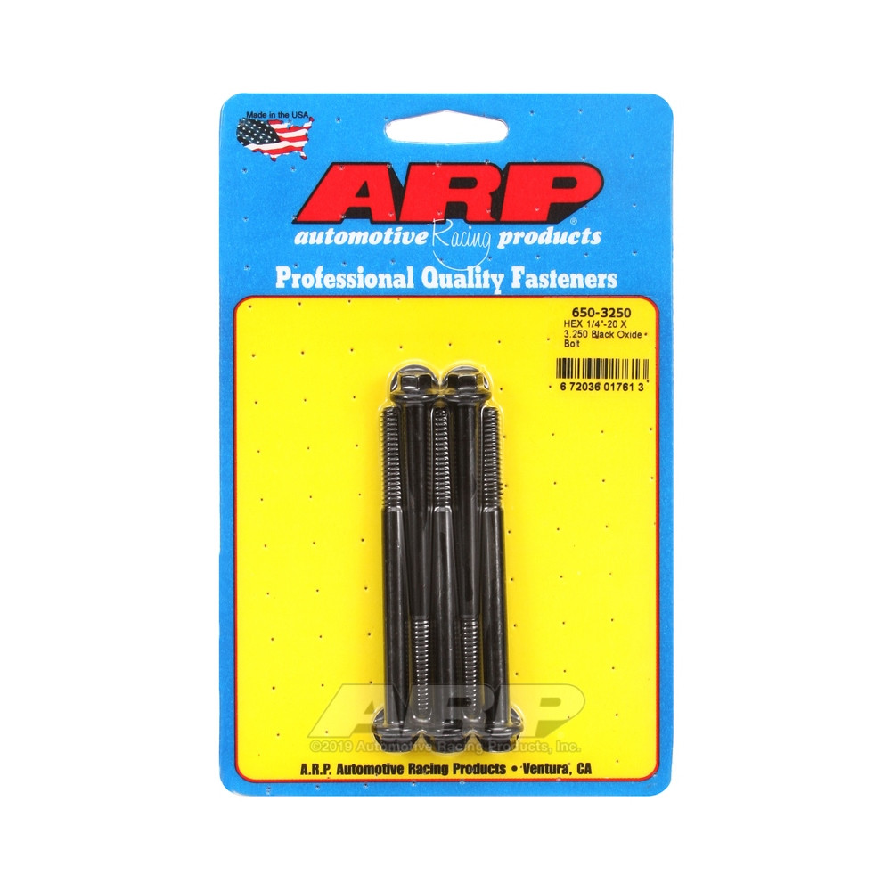 ARP Universal Bolt 1/4-20 - Black Oxyde Hex x5 - ARP-650-3250 - 650-3250 - 3666618194363