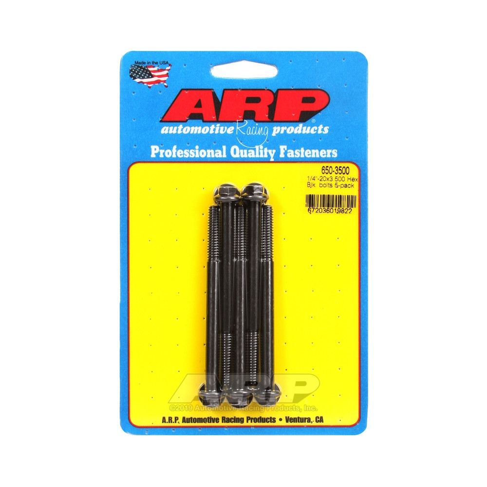 Bullone universale ARP 1/4-20 - Ossido nero esagonale x5 - ARP-650-3500 - 650-3500 - 3666618194370