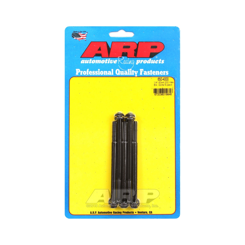ARP Universal Bolt 1/4-20 - Black Oxyde Hex x5 - ARP-650-4000 - 650-4000 - 3666618194394