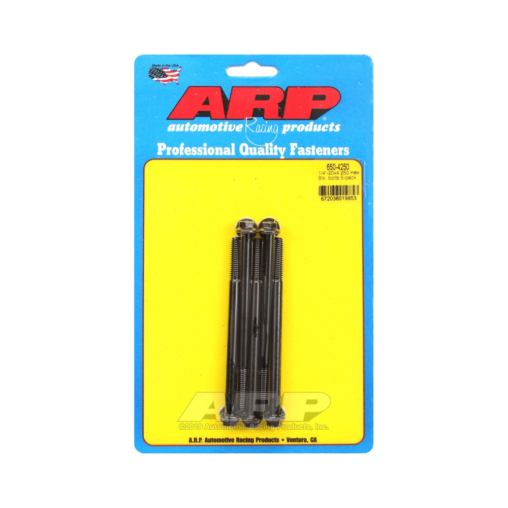 ARP Universal Bolt 1/4-20 - Black Oxyde Hex x5 - ARP-650-4250 - 650-4250 - 3666618194400