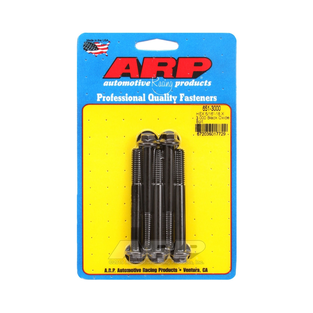 Boulonnerie universelle ARP 5/16-18 - Black Oxyde Hex x5 - ARP-651-3000 - 651-3000 - 3666618194530