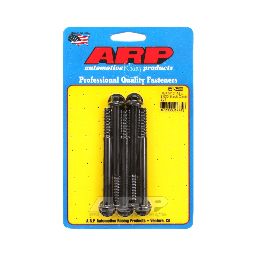 Universele bevestigingsmiddelen ARP 5/16-18 - Zwarte oxide zeskant x5 - ARP-651-3500 - 651-3500 - 3666618194554