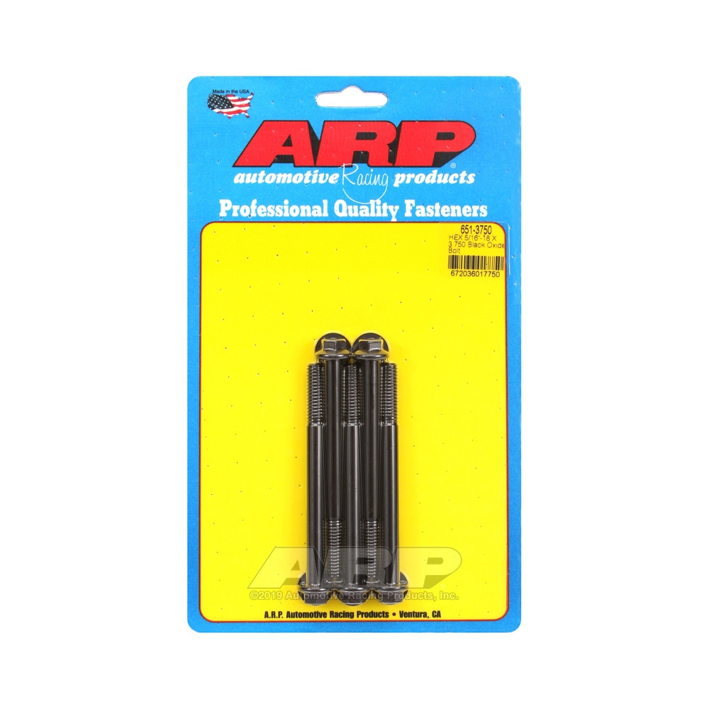 Universal Bolt ARP 5/16-18 - Black Oxyde Hex x5 - ARP-651-3750 - 651-3750 - 3666618194561
