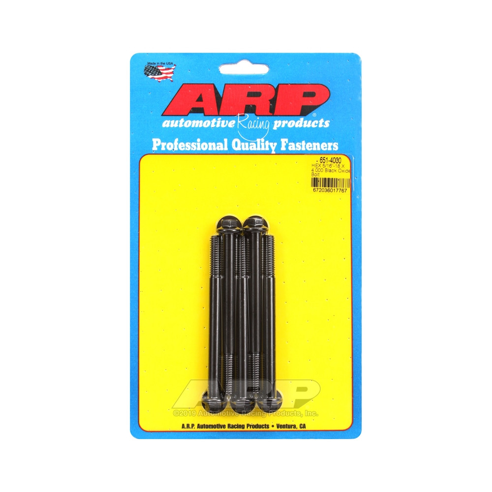 Universele bevestigingsmiddelen ARP 5/16-18 - Zwarte oxide zeskant x5 - ARP-651-4000 - 651-4000 - 3666618194578