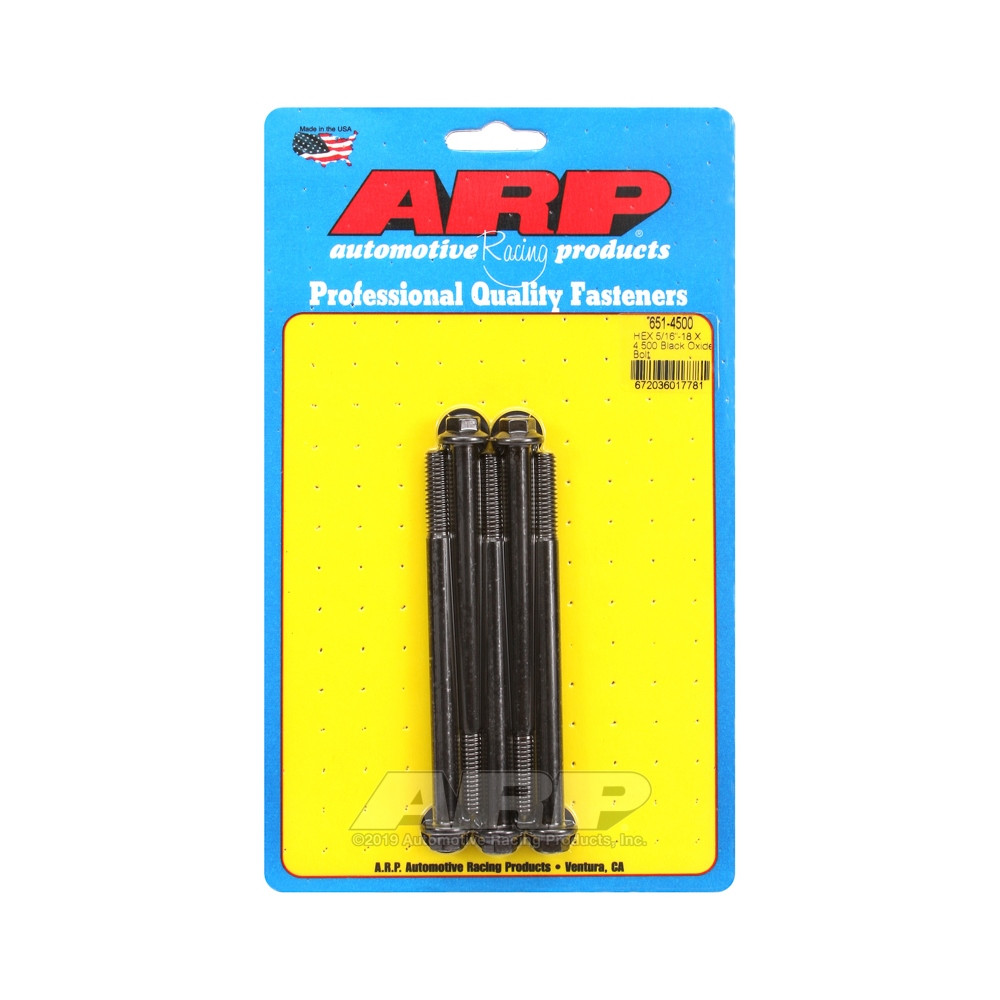 Universele bevestigingsmiddelen ARP 5/16-18 - Zwarte oxide zeskant x5 - ARP-651-4500 - 651-4500 - 3666618194592