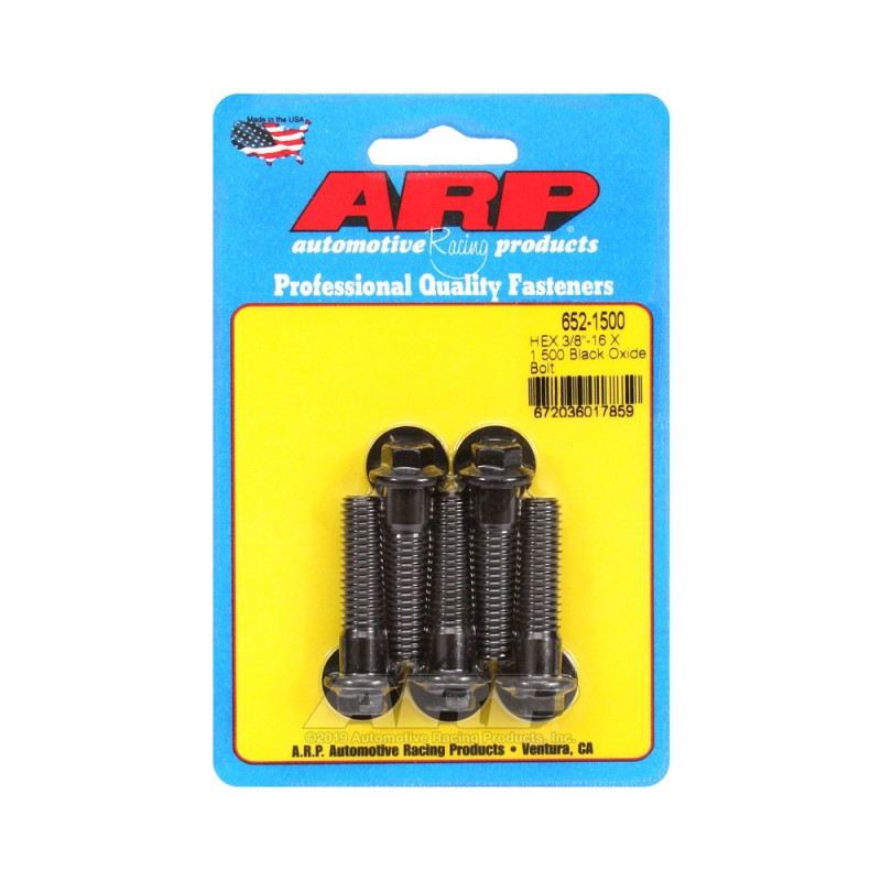 Bullone universale ARP a testa piccola 3/8-16 - Nero Oxyde Hex x5 - ARP-652-1500 - 652-1500 - 3666618194660